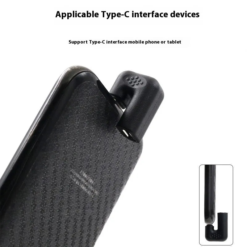 Plastic U-bend male to female adapter extension cable with four adapter pieces
