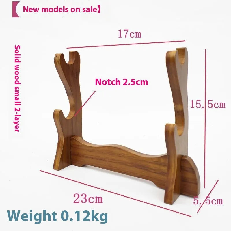 Simple wooden handmade multi layer bracket with Chinese style design displaying ornaments