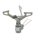 Compact one-piece portable gas camping stove for propane fuel outdoor cooking