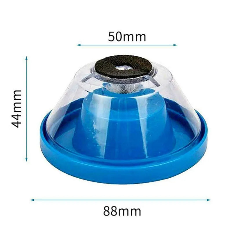 Blue bowl-shaped electric hammer dust cover accessory with sponge and PVC gasket