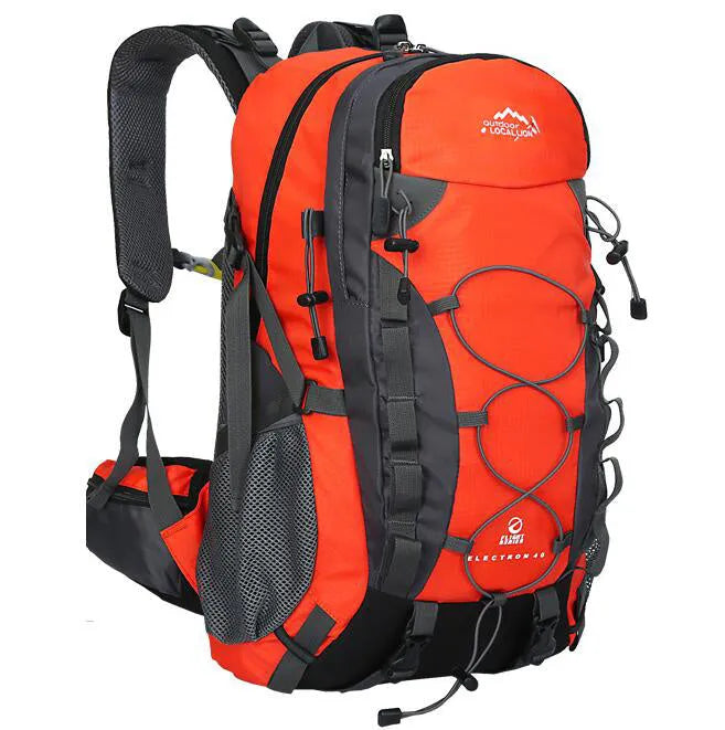Green polyester leisure sports backpack with 32cm width 50cm height dimensions for outdoor activities