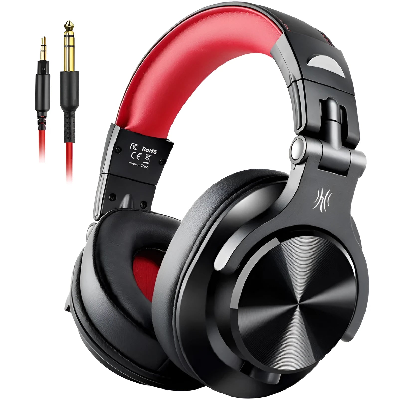 OneOdio over-ear headphones with 40mm speakers in black or red colour options