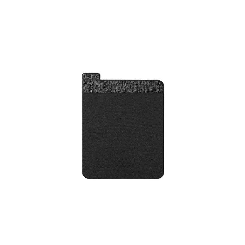 Black adhesive laptop back storage bag 15x12cm self-adhesive Lycra with pen loop