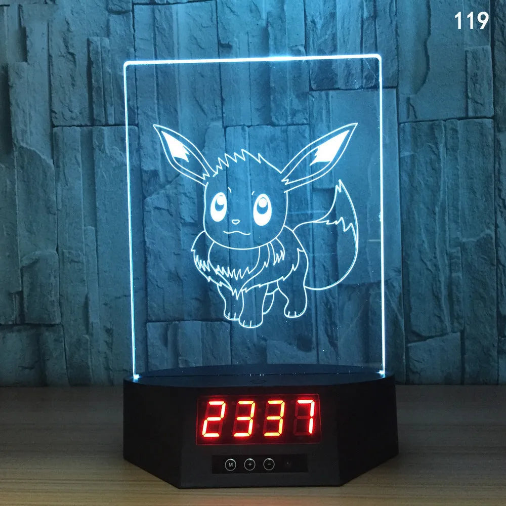 3D glowing dolphin shaped LED table lamp with remote control on a bedside table.