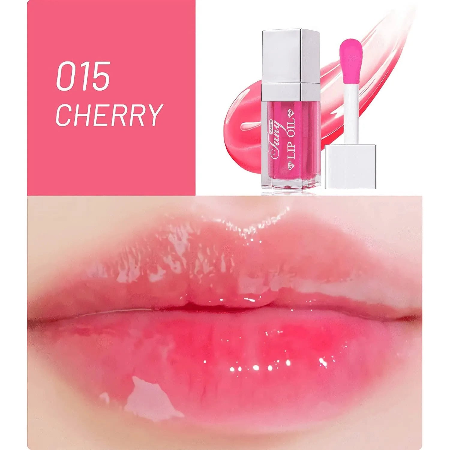 Five shades of moisturising lip gloss mint lipstick with included lip essence oil.