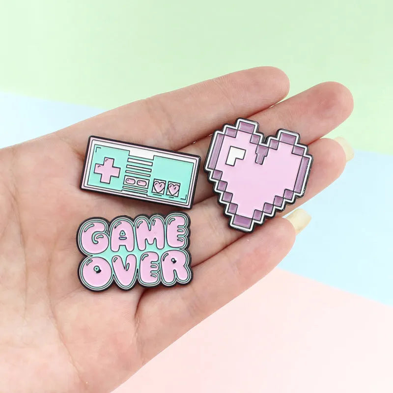 Alloy game console badge for Nintendo Switch PlayStation Xbox decoration in three colour options