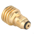 Brass gas brazier adapter with 7mm diameter and internal thread in gold colour