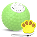 Remote control cat toy ball with flashing lights in blue, green and yellow colour options
