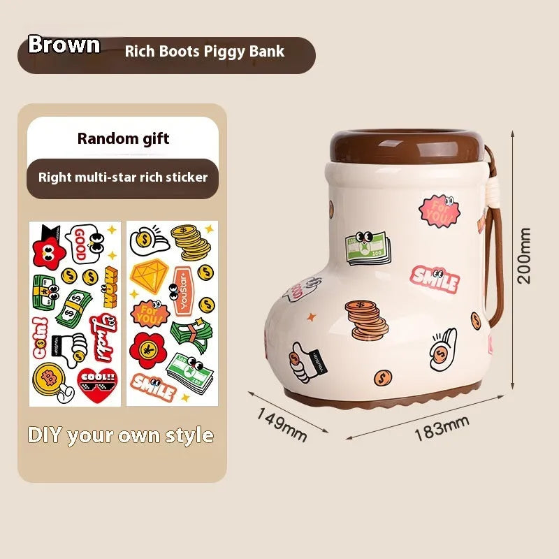 Cartoon design plastic desktop organiser with 2L capacity storage box and grid pattern for stationery organisation