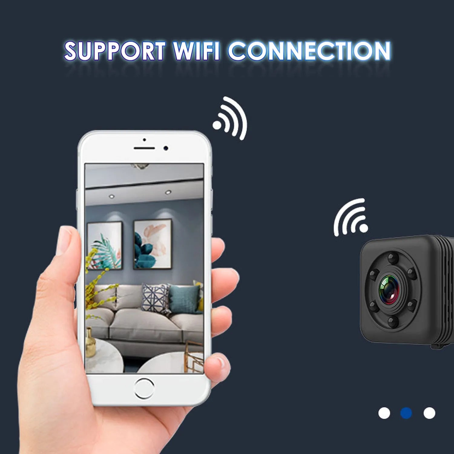 SQ29 black waterproof sports camera with microUSB port and TF card slot for outdoor recording