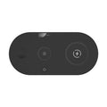 15W fast charge desktop wireless charger in black with LED indicator and USB interface on a desk