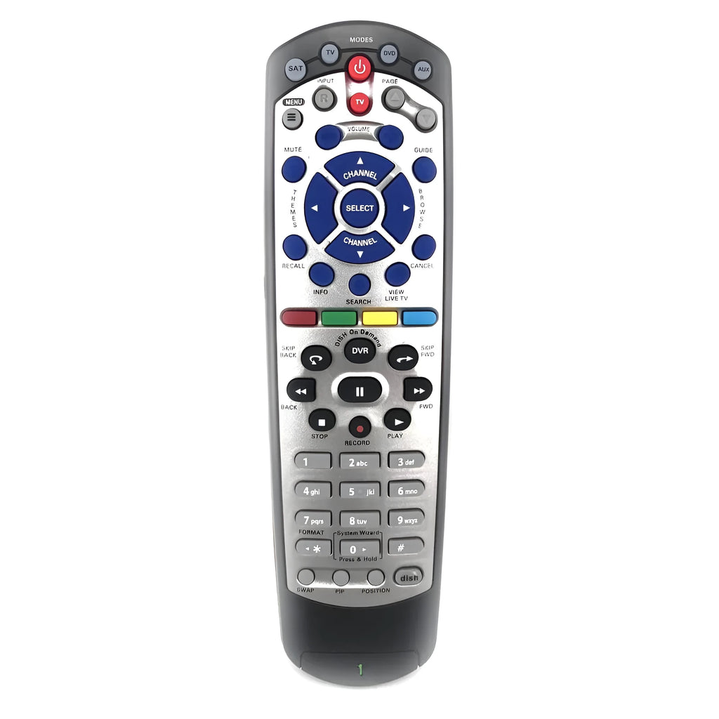 DISH Network flat black universal remote control 20.1 model for satellite receivers