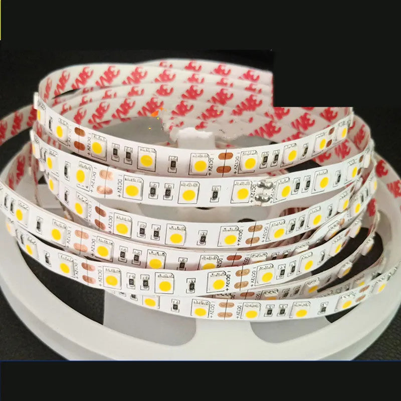 Flexible white LED light strip with rectangular cross-section for shelf and counter illumination