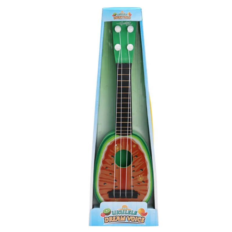 Retro guitar toy simulation ukulele musical instrument for children in safety plastic