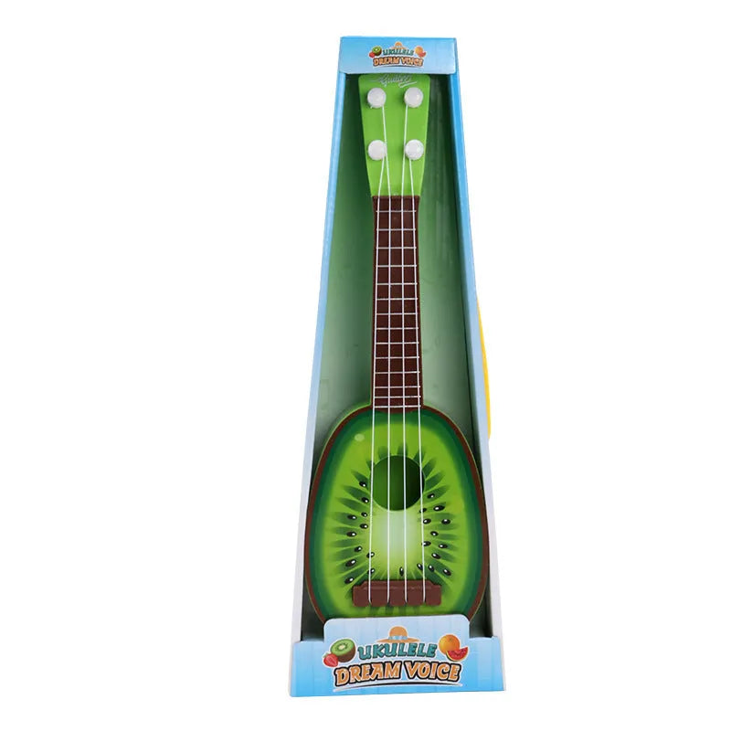 Retro guitar toy simulation ukulele musical instrument for children in safety plastic