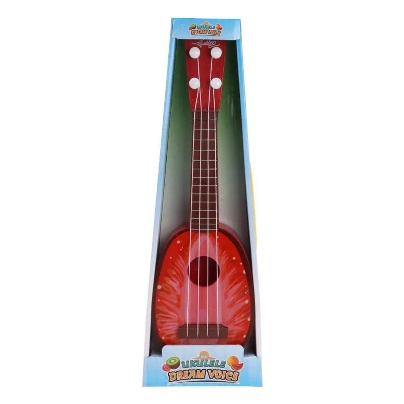 Retro guitar toy simulation ukulele musical instrument for children in safety plastic