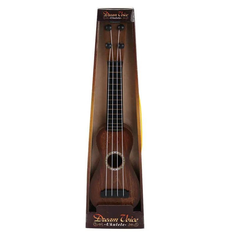 Retro guitar toy simulation ukulele musical instrument for children in safety plastic