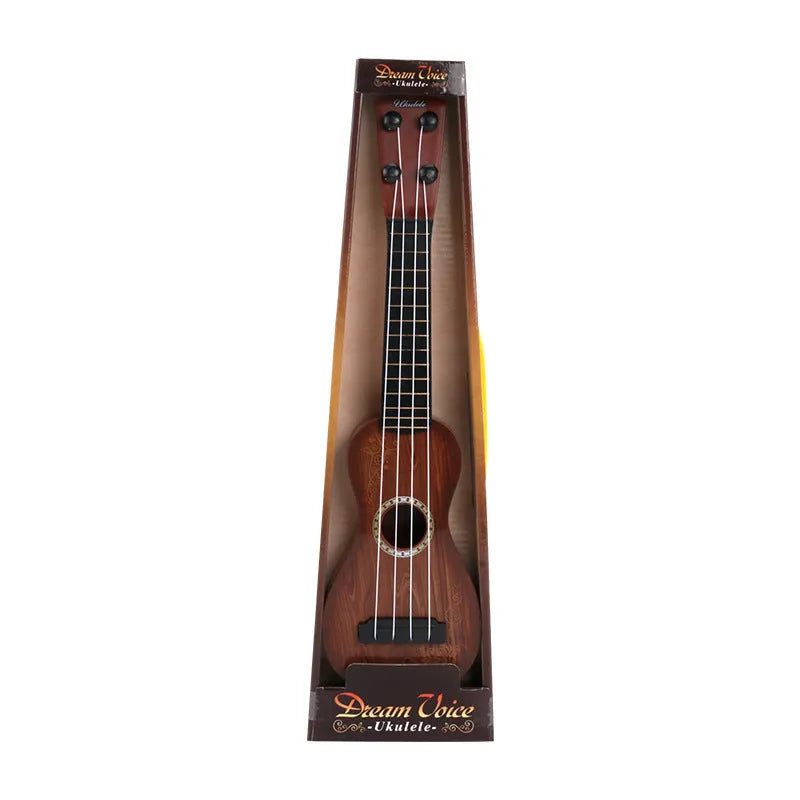 Retro guitar toy simulation ukulele musical instrument for children in safety plastic