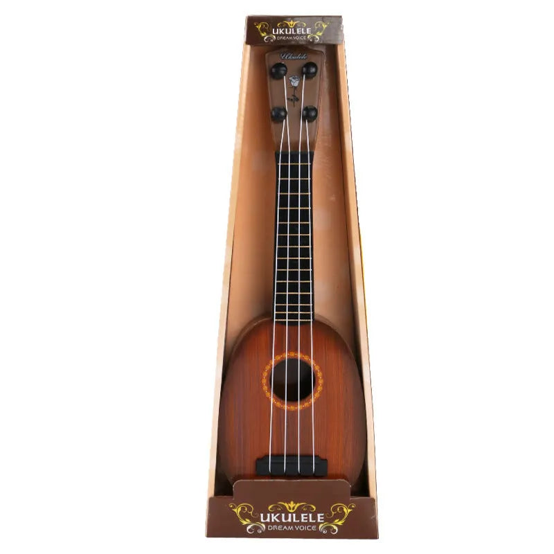 Retro guitar toy simulation ukulele musical instrument for children in safety plastic
