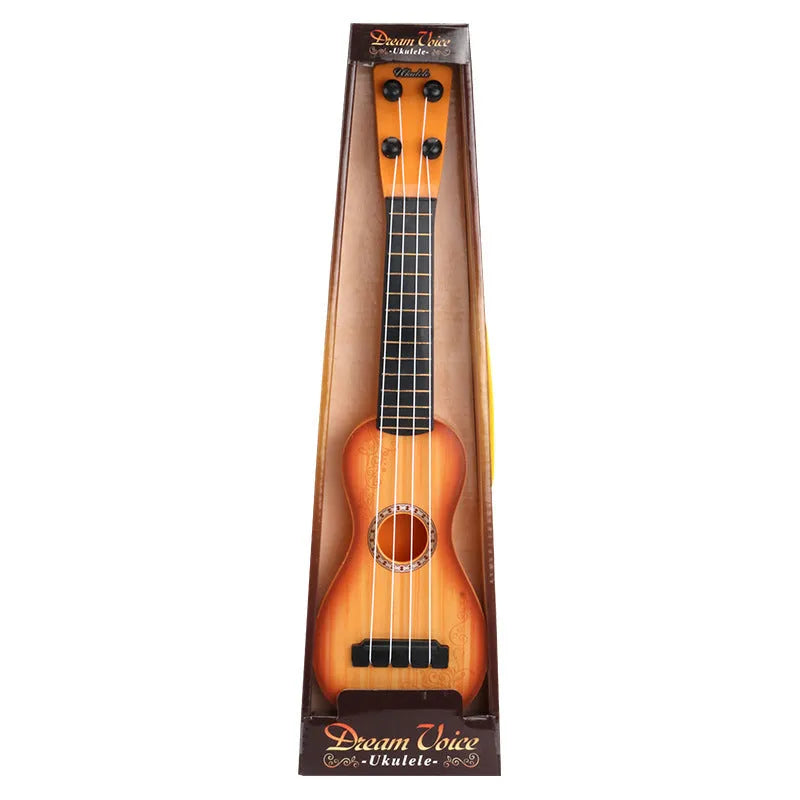 Retro guitar toy simulation ukulele musical instrument for children in safety plastic