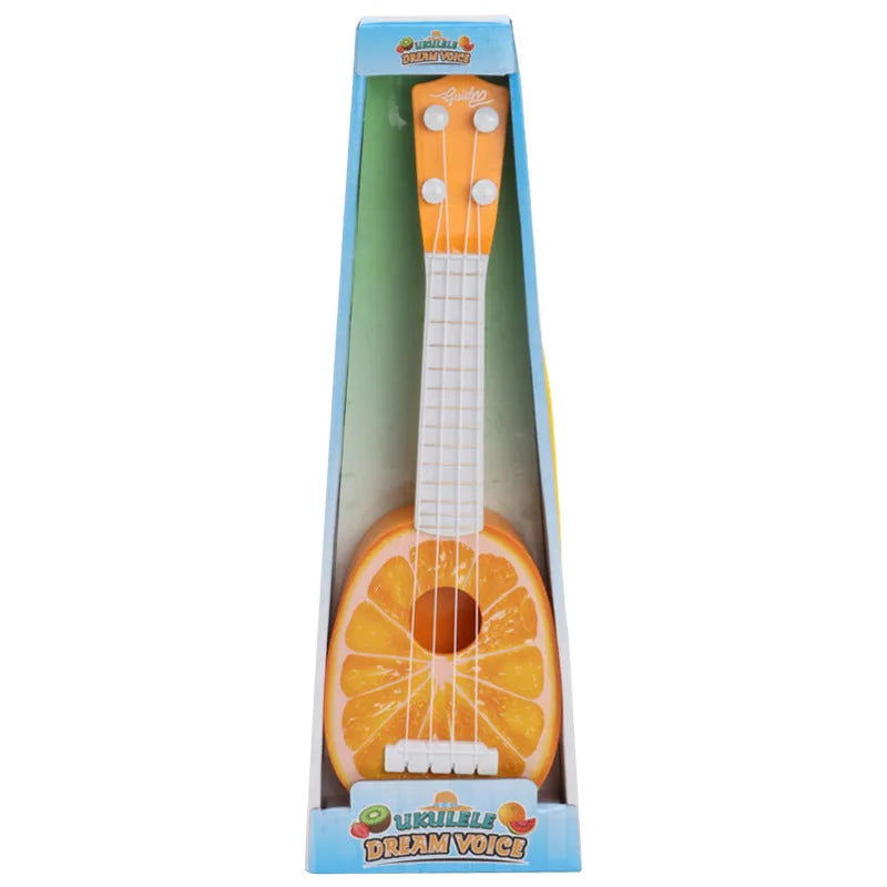 Retro guitar toy simulation ukulele musical instrument for children in safety plastic