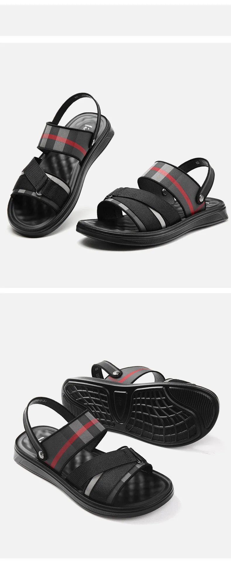 Youth sports leisure sandals with Lycra fabric upper and polyurethane sole