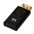 Black DisplayPort to HDMI adapter cable for 4K video conversion