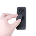 Insta360 ONE X2 tempered glass screen protector in black packaging with application wipe.