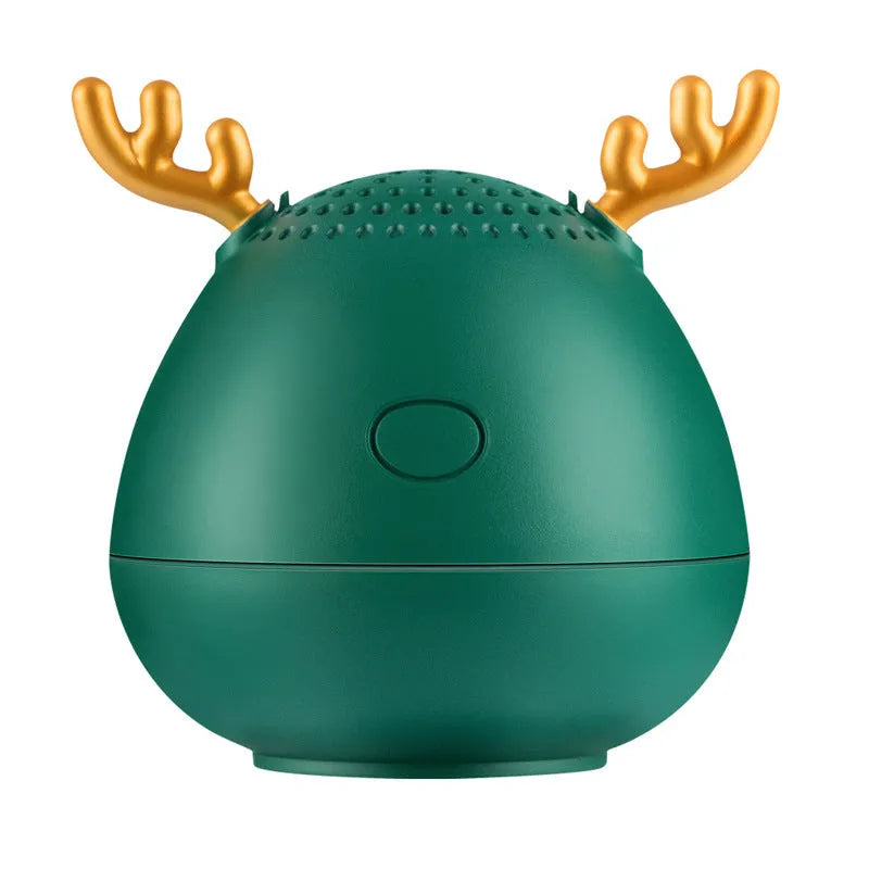 Compact Bluetooth speaker in white, pink, or green colours showing 75mm by 88mm dimensions