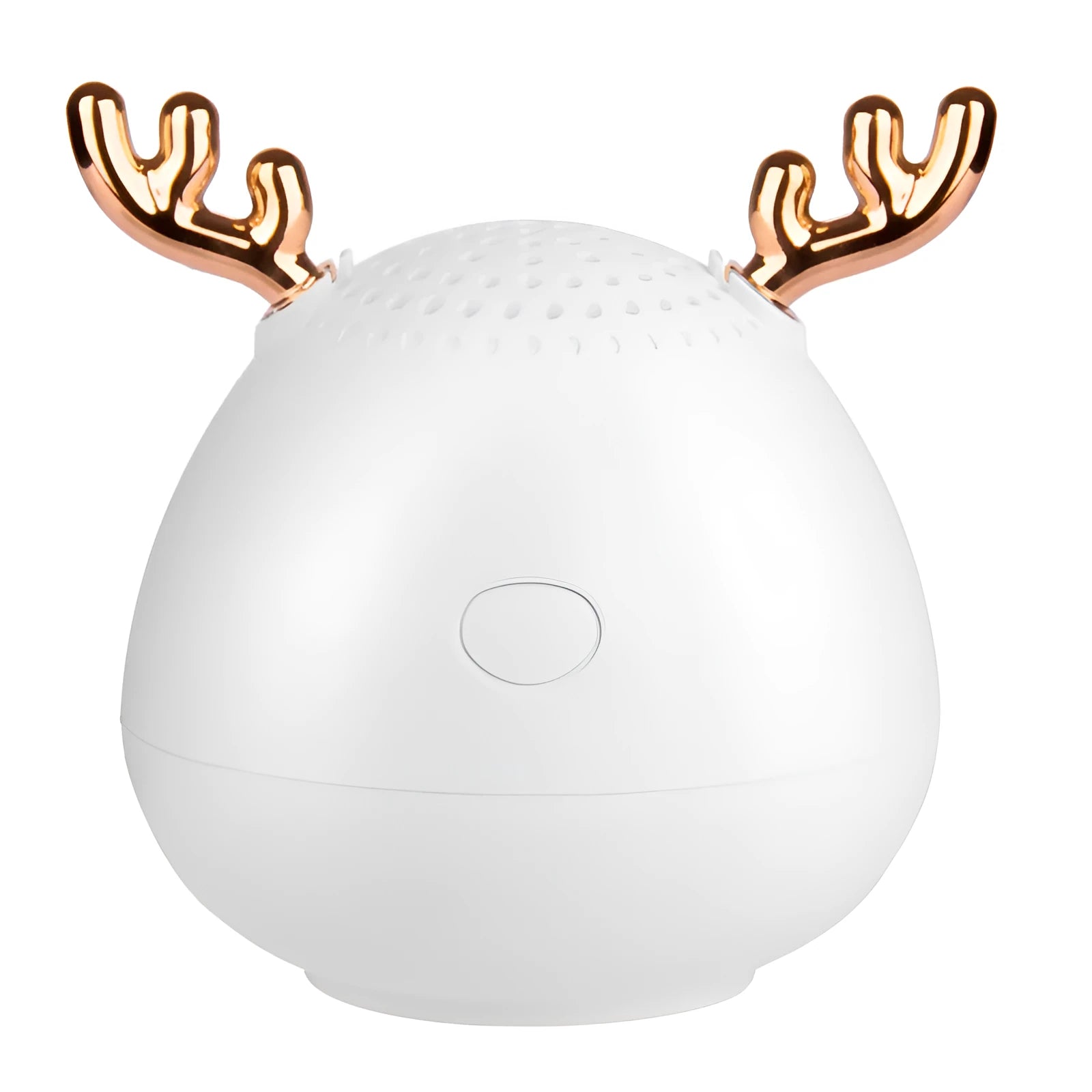 Compact Bluetooth speaker in white, pink, or green colours showing 75mm by 88mm dimensions