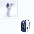 White digital thermometer with electronic display for non-contact temperature measurement