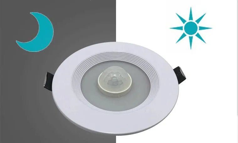 Aluminium infrared sensor LED down light ceiling fixture for kitchen or toilet.