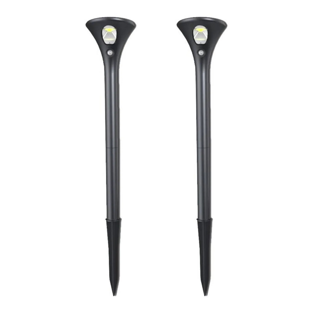 Solar induction ground plug lawn light with lamp pole and connecting tubes for garden installation