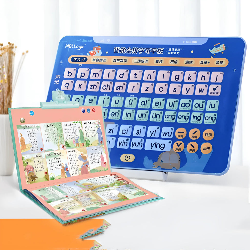Interactive electronic wall chart for Chinese character learning with plastic construction for children aged 2-8 years