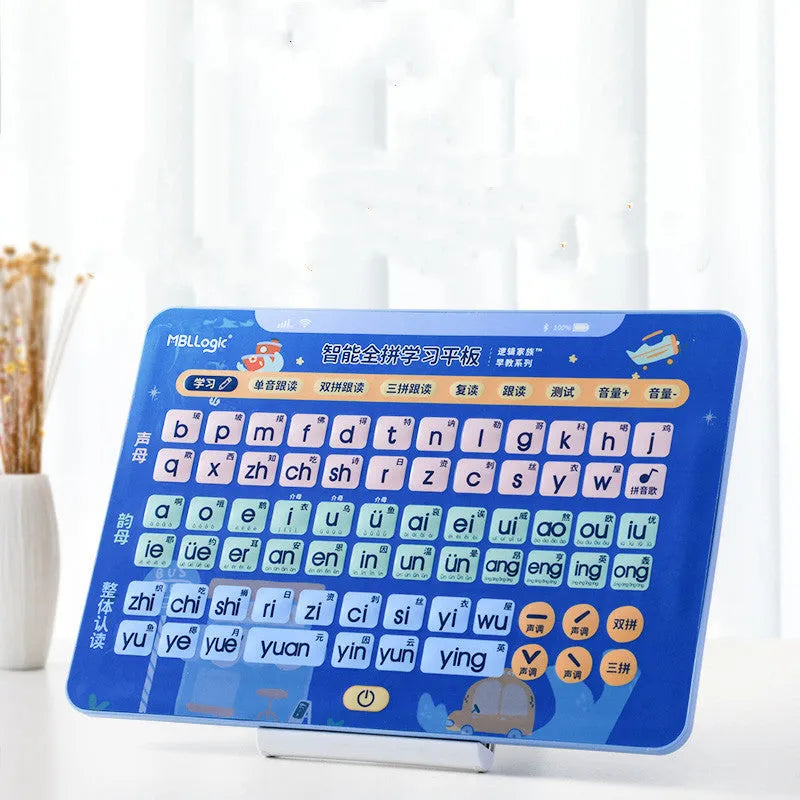 Interactive electronic wall chart for Chinese character learning with plastic construction for children aged 2-8 years
