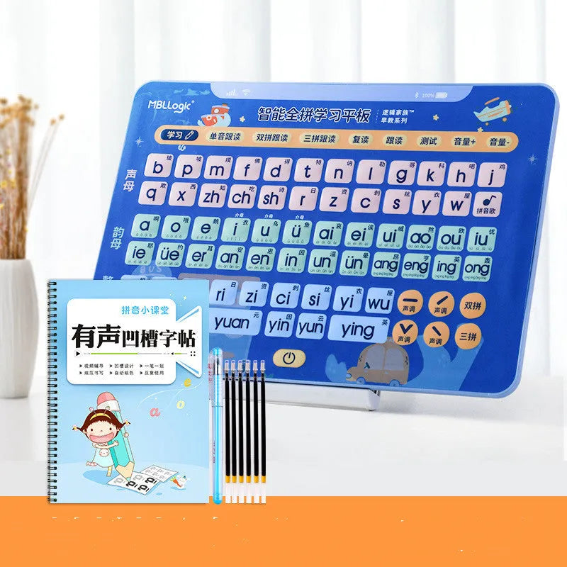 Interactive electronic wall chart for Chinese character learning with plastic construction for children aged 2-8 years