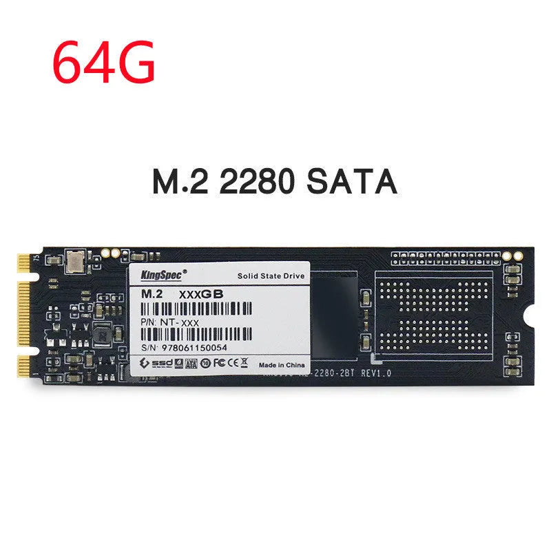 KingSpec M.2 NGFF 2280 SATA SSD 128GB black solid state drive
