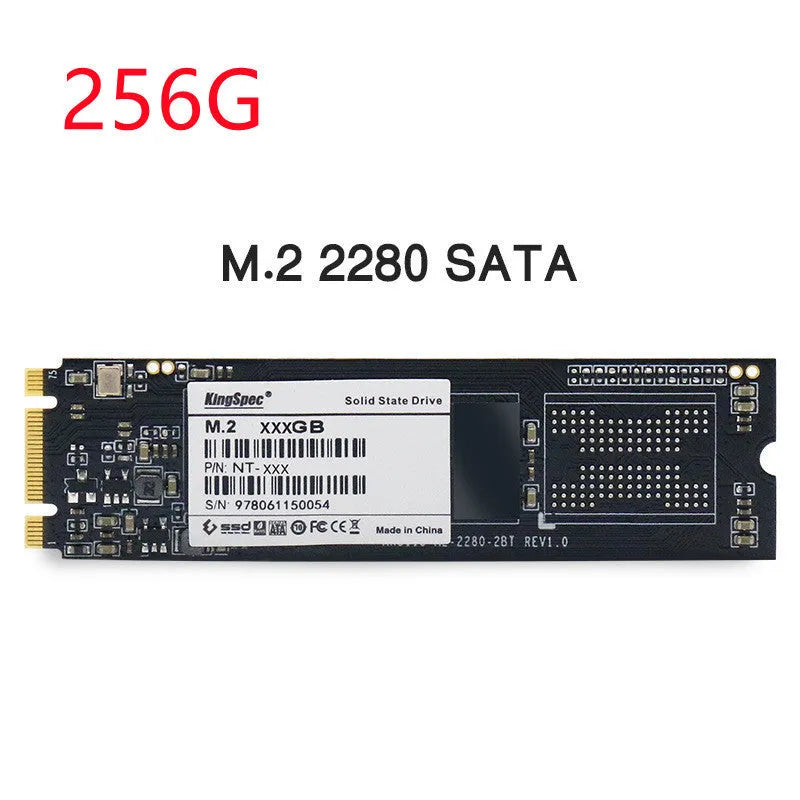 KingSpec M.2 NGFF 2280 SATA SSD 128GB black solid state drive