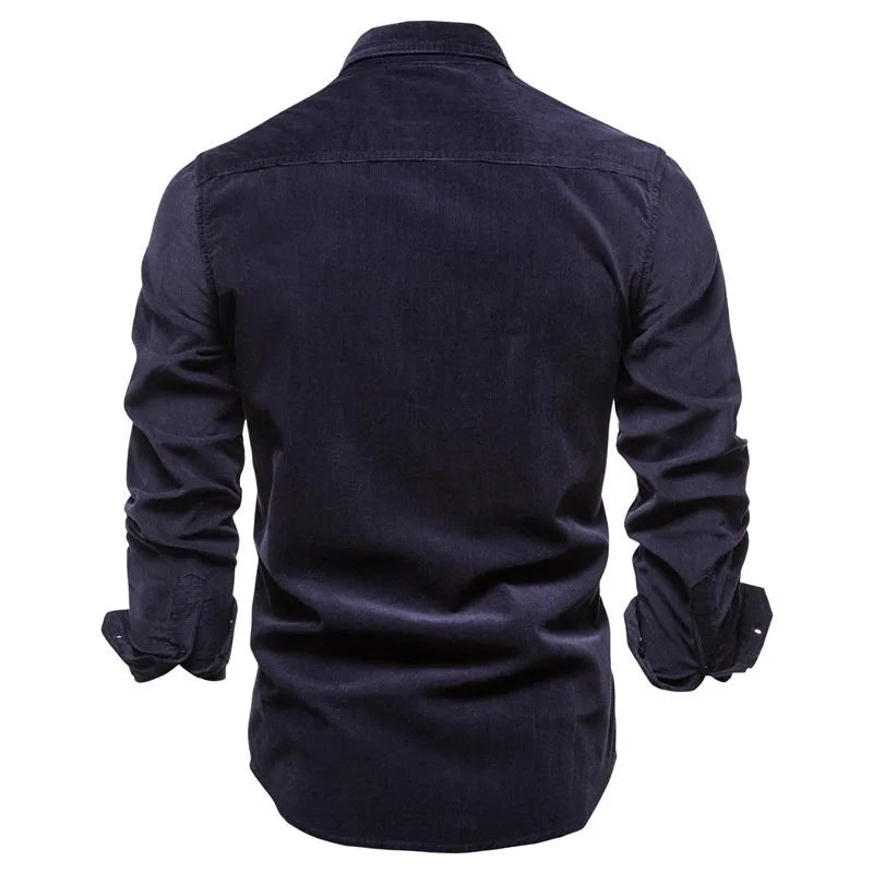 Men's loose fit linen long sleeve shirt in multiple colours with Asian and UK sizing options