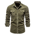 Men's loose fit linen long sleeve shirt in multiple colours with Asian and UK sizing options