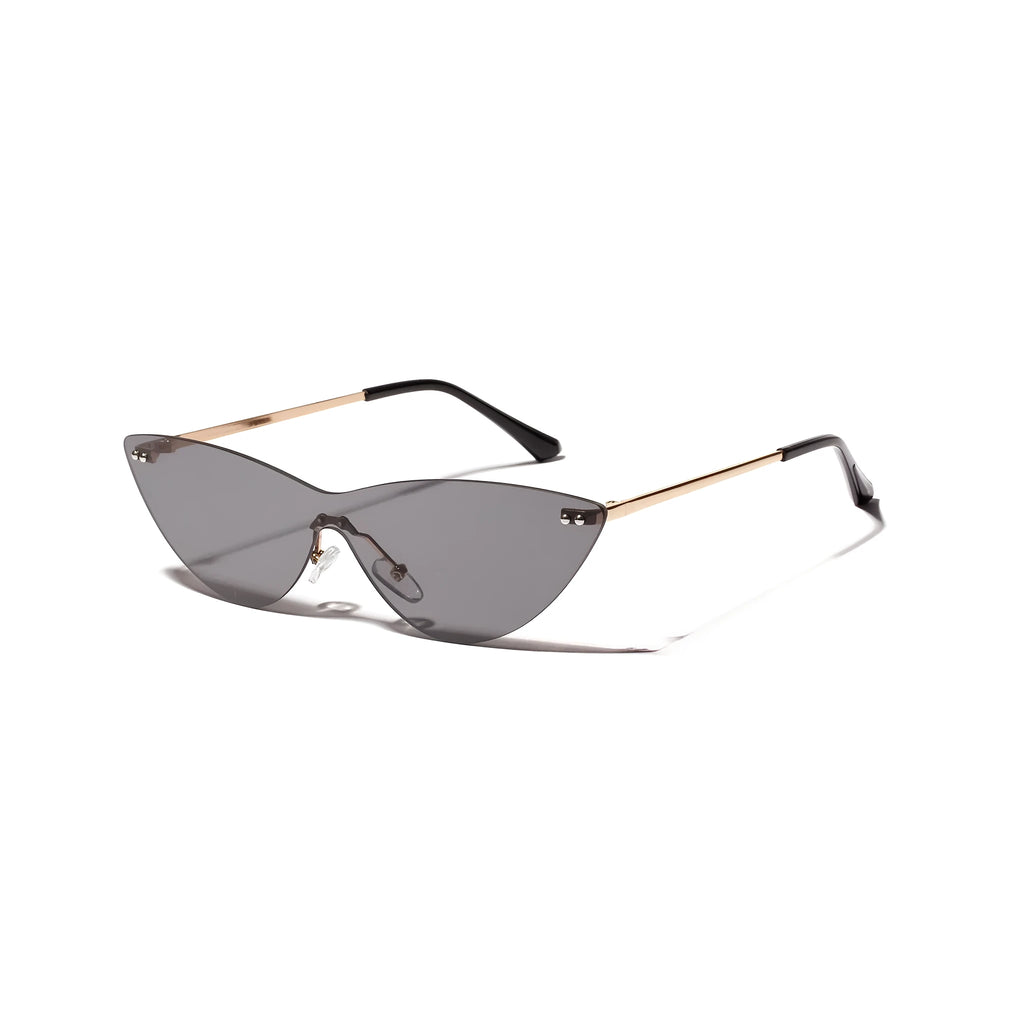 Brown vintage style adult sunglasses with metal frame and UV400 protection
