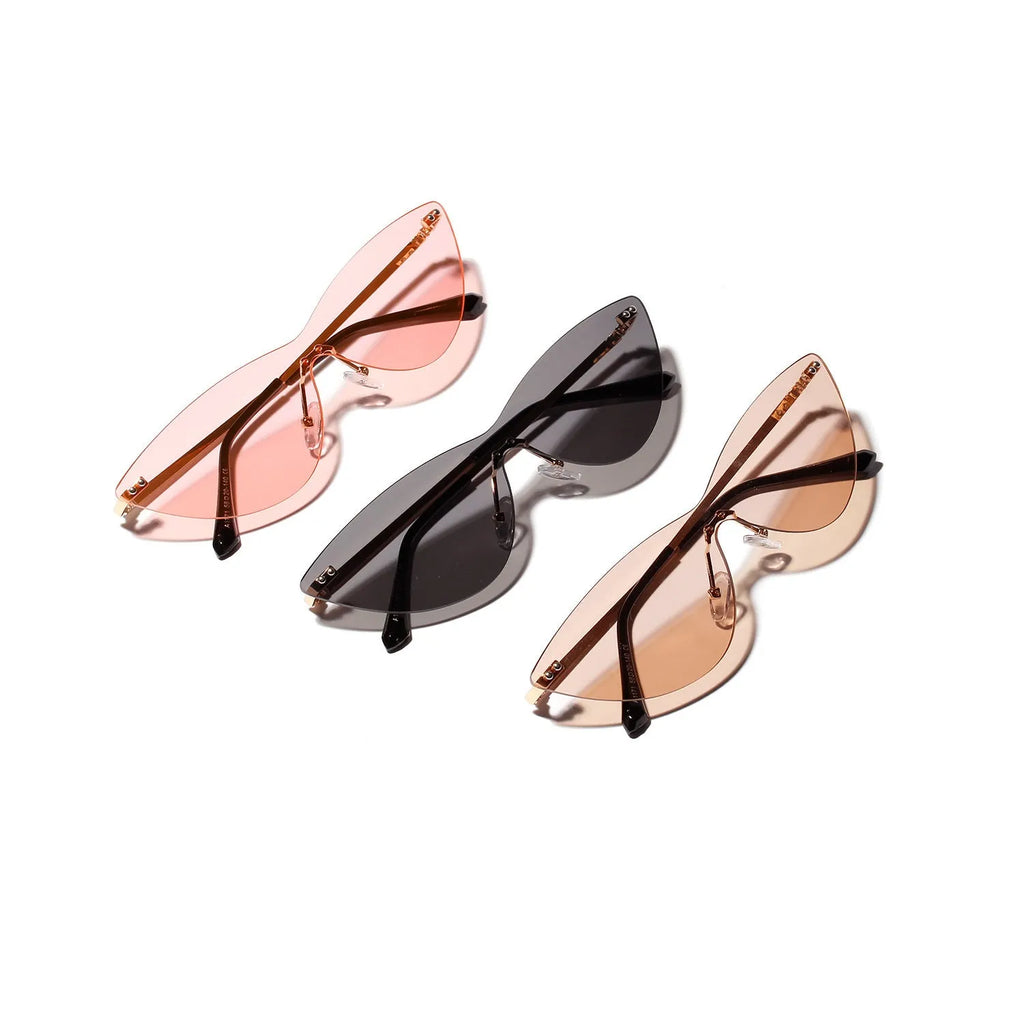 Brown vintage style adult sunglasses with metal frame and UV400 protection