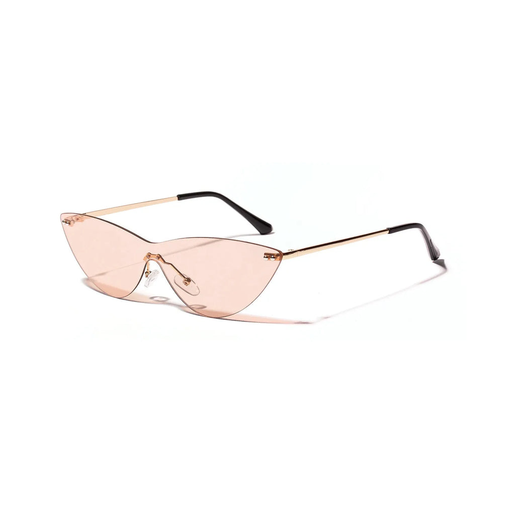 Brown vintage style adult sunglasses with metal frame and UV400 protection