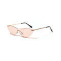 Brown vintage style adult sunglasses with metal frame and UV400 protection
