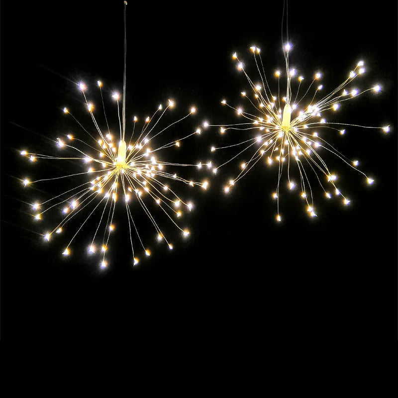 Solar powered LED meteor shower light with starry explosion effect for outdoor garden decoration
