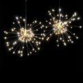 Solar powered LED meteor shower light with starry explosion effect for outdoor garden decoration