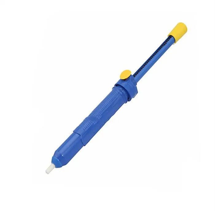 Gs-107 large blue manual solder sucker desoldering pump for electronics repair.