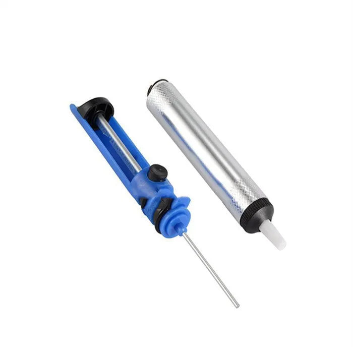 Gs-107 large blue manual solder sucker desoldering pump for electronics repair.