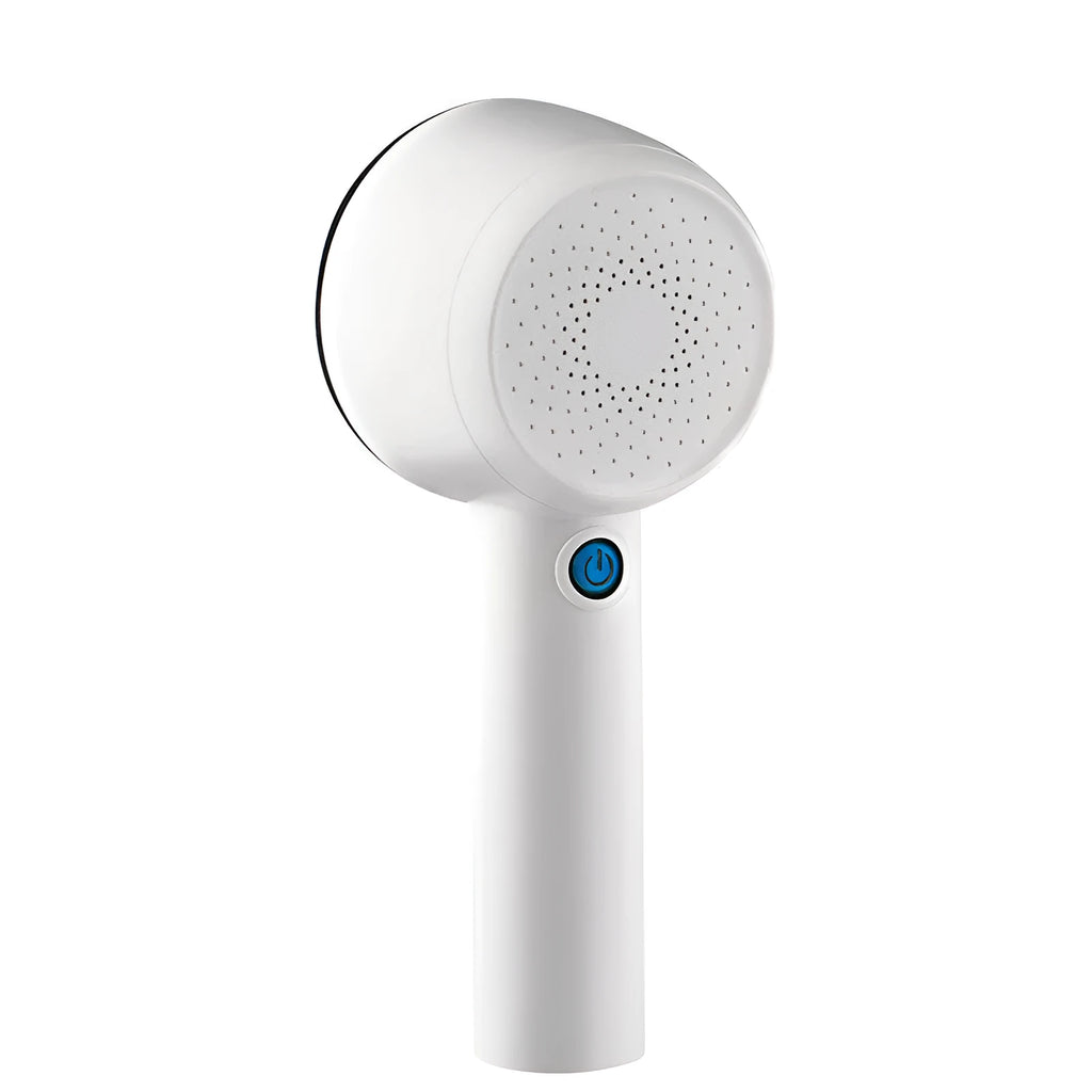 White rechargeable clothes shaver and fabric lint remover with ABS plastic housing