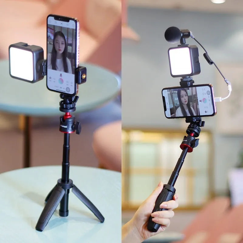 Combo 8 mobile phone vlog bracket set with selfie stick, fill light, and phone stand